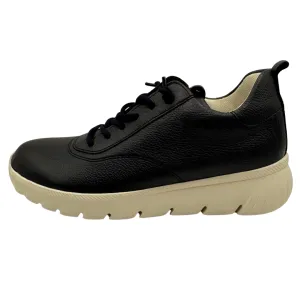 Gabor Navy Wedge Slip on Trainers with Elasticised Laces