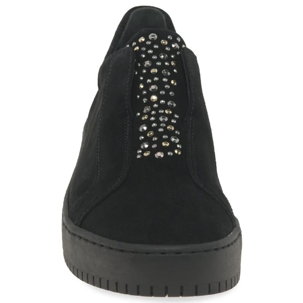 Gabor Wonderland Black Trainer