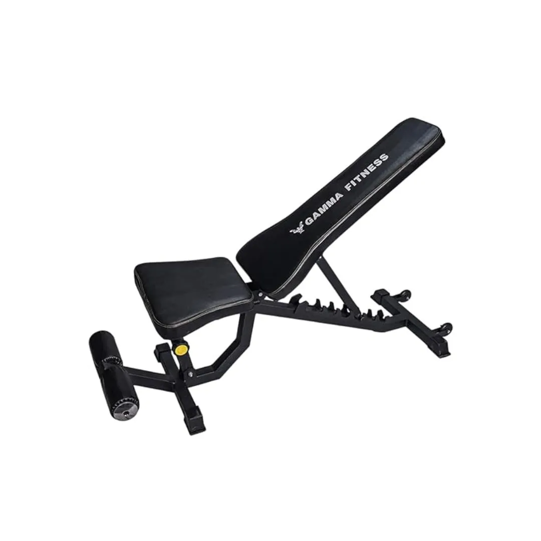 GAMMA FITNESS Functional Trainer Power Squat Rack FTS-786 with Adjustable Bench AB-201| for Home Gym Workout| 4 x 2 Inches 12 Gauge Frame |
