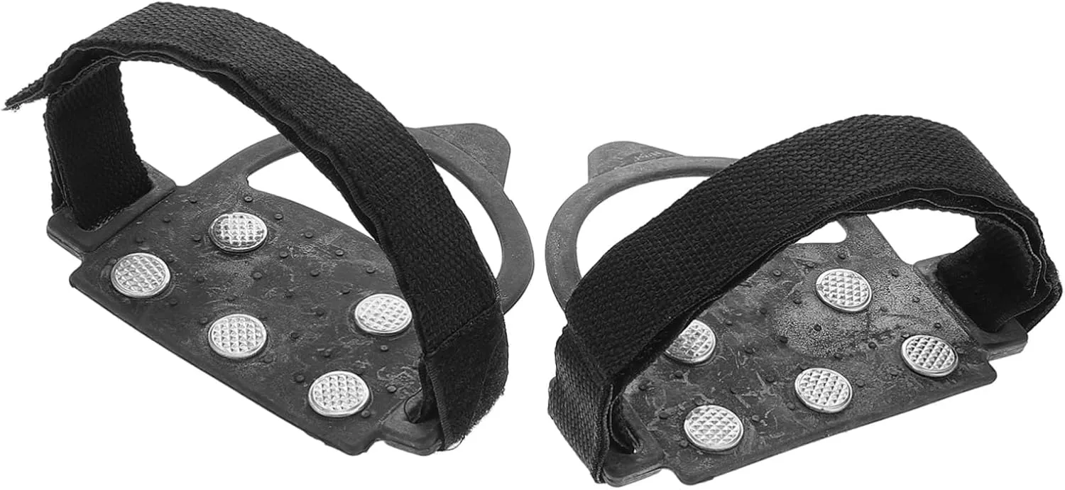 GANAZONO Outdoor Tooth Ice Cleats for Mountaineering Shoes Slip Ice Grippers for Shoes and Boots Non Slip Crampons for Snow and Ice Traction Ice Shoes Grippers for Hiking