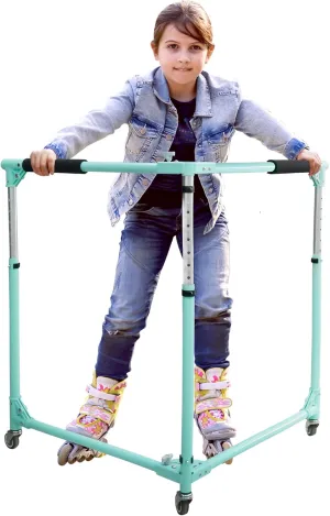 GanFindX Folding Skater Aid for Kids Roller Skating, Roller Skate Trainer for Kids Toddler Adjustable Height Training Walker
