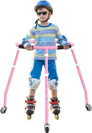 GanFindX Skater Aid for Kids Roller Skating, Roller Skate Trainer for Kids Toddler Adjustable Height Outdoor Training Walker