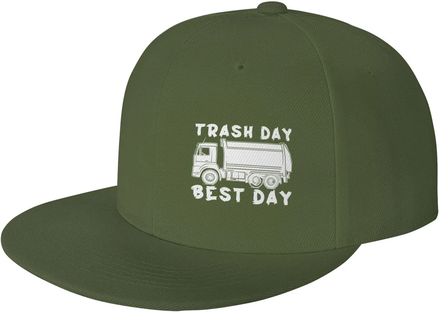 Garbage Day is The Best Day Fashion Flat Cap Adujstable Men Women Baseball Caps Outdoor Moss Green