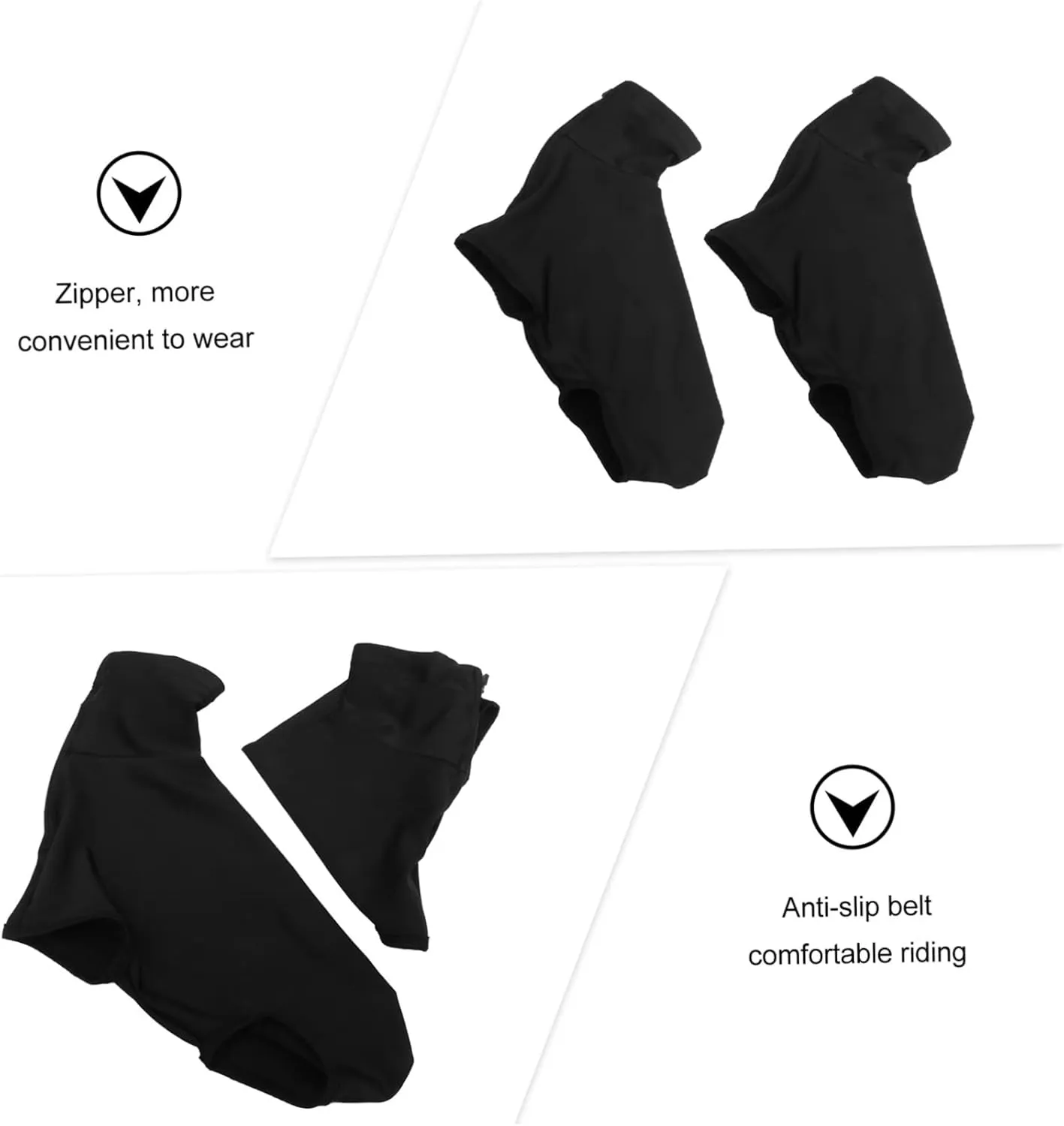 Garneck Outdoor Sports Shoe Cover Women Slip Ankle Cold Shoes Anti Covers Black