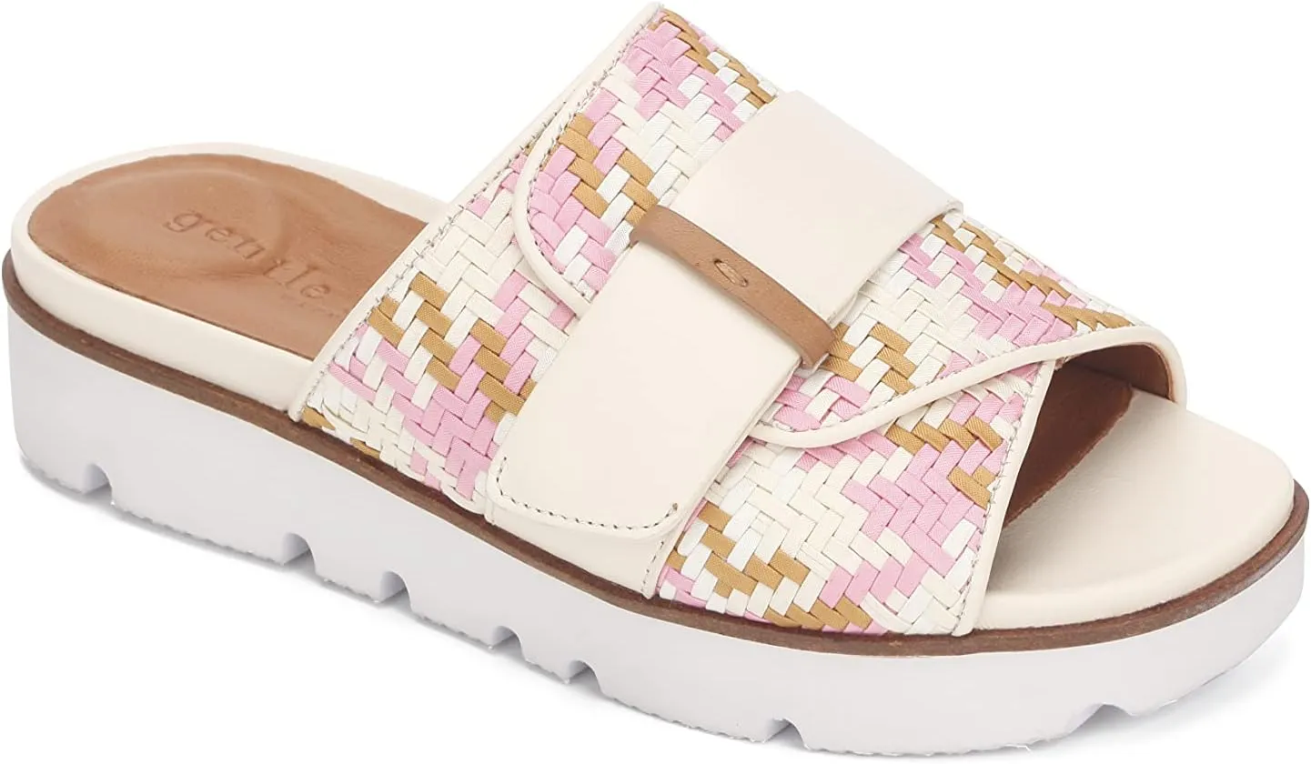 Gentle Souls by Kenneth Cole Women's Lavern Lightweight Platform Strap Slide Sandal