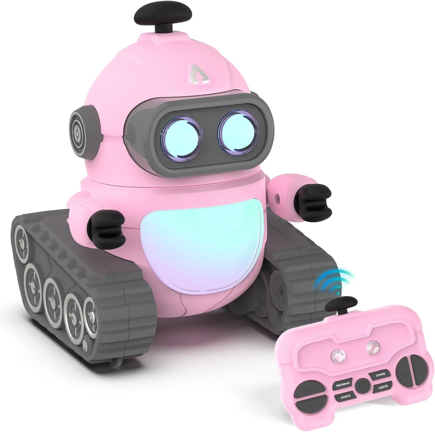 GILOBABY Robot Toys for Girls, Rechargeable Remote Control Robot Toy for Kids, Programmable RC Robots with LED Eyes, Flexible Head & Arms, Dance Moves, Music, Birthday Gifts for Girls Ages 3  Years