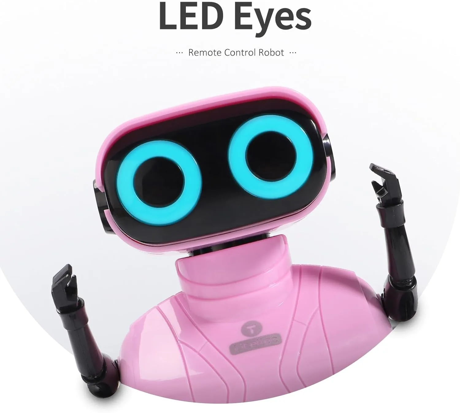 GILOBABY Robot Toys, Remote Control Robot Toy, RC Robots for Kids with LED Eyes, Flexible Head & Arms, Dance Moves and Music, Birthday Gifts for Girls Age 3  Years (Pink)