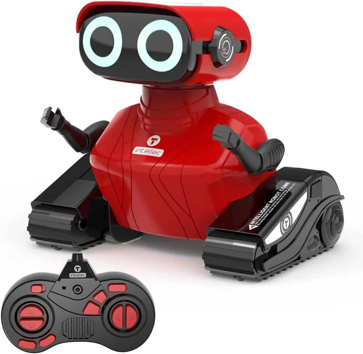 GILOBABY Robot Toys, Remote Control Robot Toy, RC Robots for Kids with LED Eyes, Flexible Head & Arms, Dance Moves and Music, Birthday Gifts for Girls Ages 3  Years (Red)