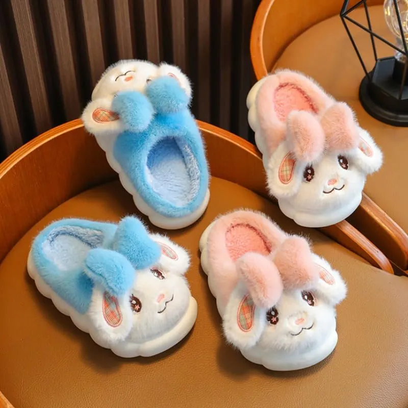 Girls Bunny Slippers for Little Kids Toddler Cute Rabbit House Slippers Plush Warm Home Shoes