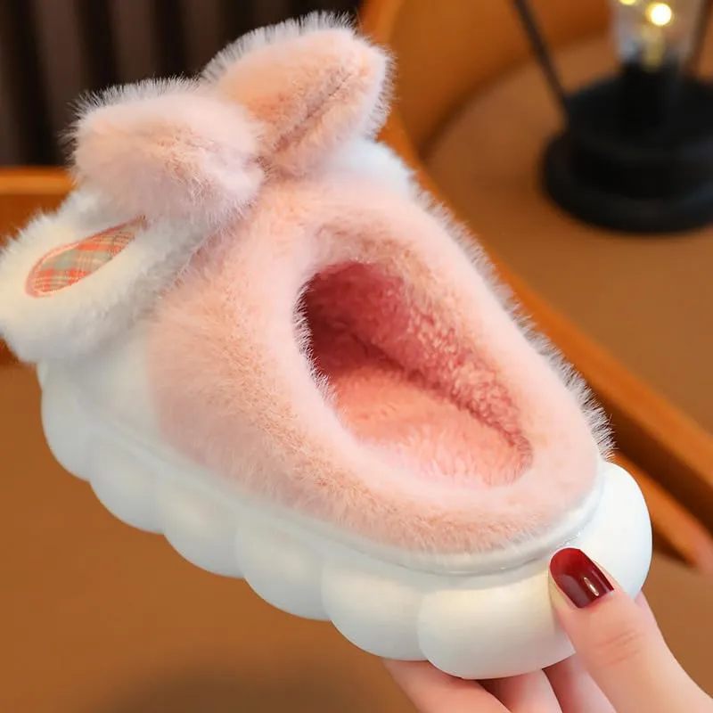 Girls Bunny Slippers for Little Kids Toddler Cute Rabbit House Slippers Plush Warm Home Shoes
