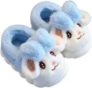 Girls Bunny Slippers for Little Kids Toddler Cute Rabbit House Slippers Plush Warm Home Shoes