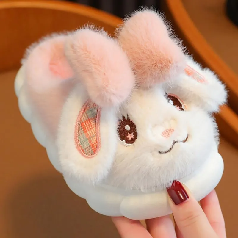 Girls Bunny Slippers for Little Kids Toddler Cute Rabbit House Slippers Plush Warm Home Shoes