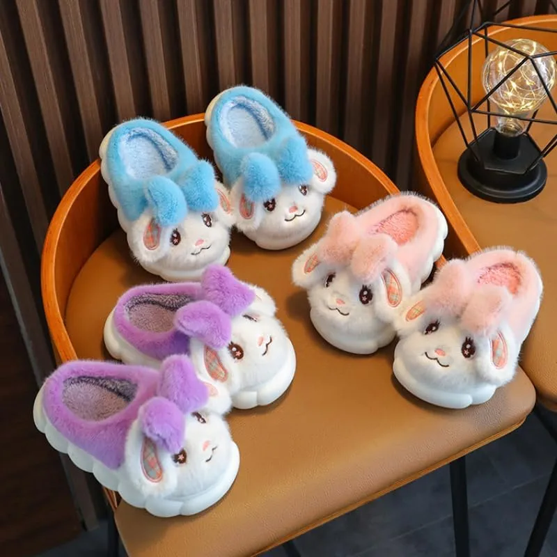 Girls Bunny Slippers for Little Kids Toddler Cute Rabbit House Slippers Plush Warm Home Shoes
