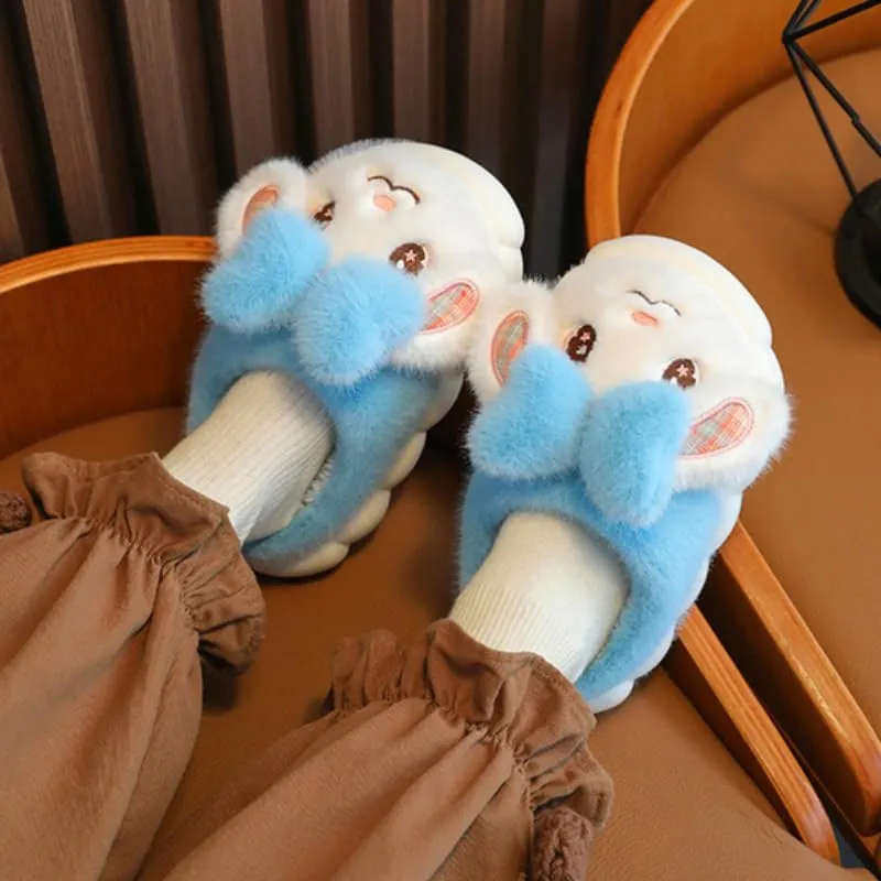Girls Bunny Slippers for Little Kids Toddler Cute Rabbit House Slippers Plush Warm Home Shoes