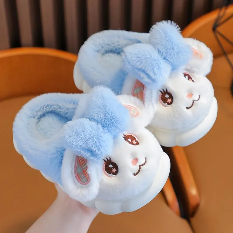 Girls Bunny Slippers for Little Kids Toddler Cute Rabbit House Slippers Plush Warm Home Shoes