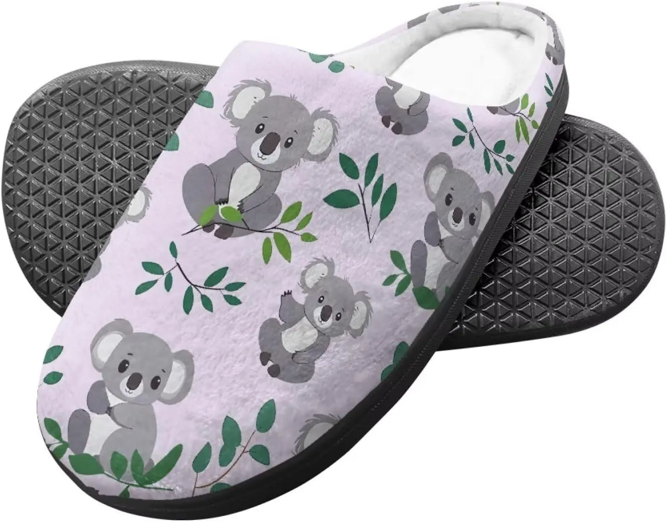Girl's Cozy Plush House Slippers Soft Fluffy Home Shoes Comfortable Warm Slippers Cute Animals Print Slippers Non Slip Bedroom Slides for Indoor Outdoor US 9-15