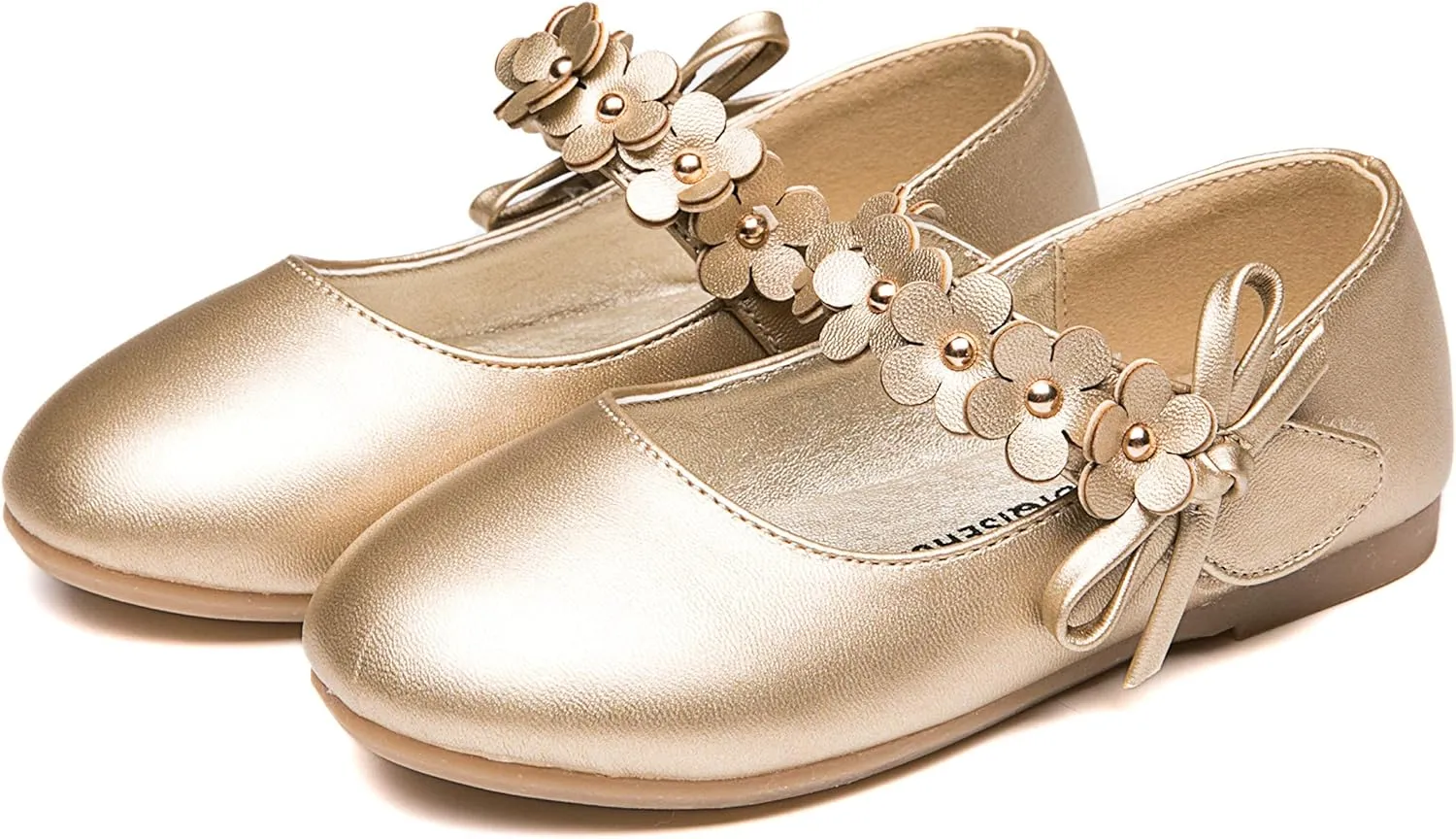 Girls Dress Ballet Mary Jane Flat Shoes for Toddler Little Kids Princess Flower Girl Wedding Party