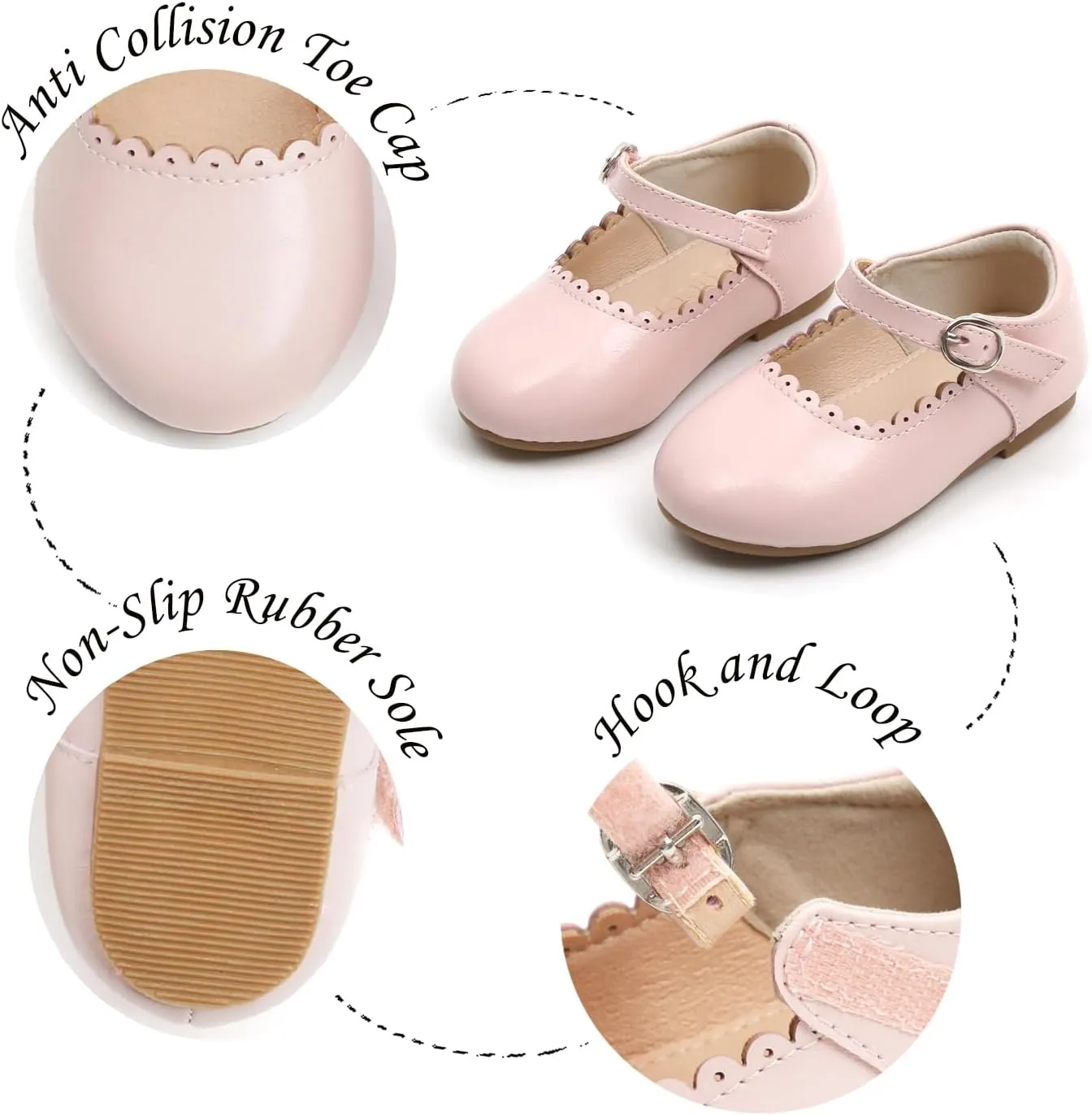 Girls Dress Shoes Ballet Mary Jane Flat Toddler Kid Bow Party Shoes