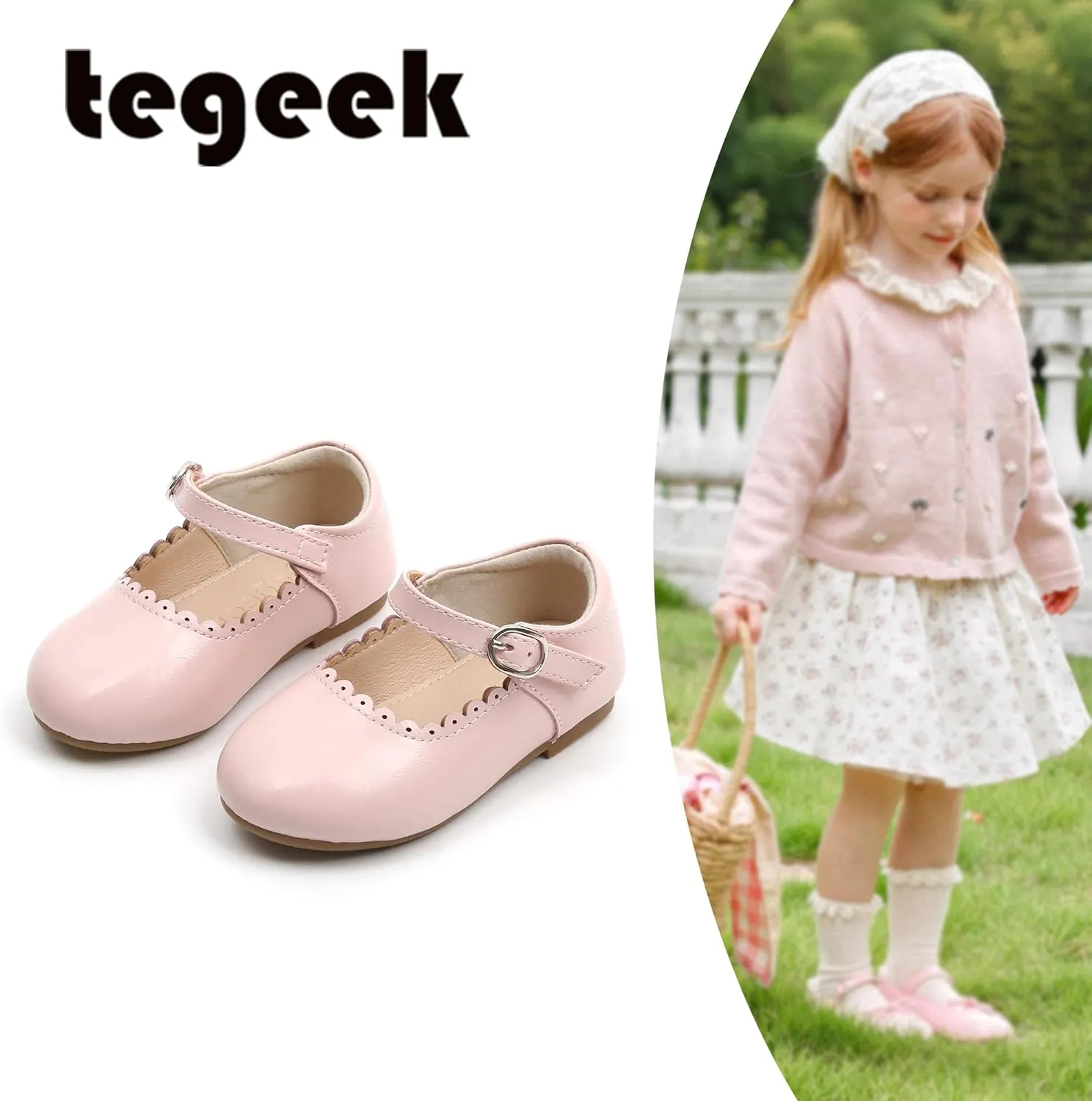 Girls Dress Shoes Ballet Mary Jane Flat Toddler Kid Bow Party Shoes