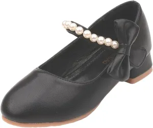 Girls Dress Shoes Mary Jane Flower Girl Low Heels Princess Shoes for Wedding Party 5519
