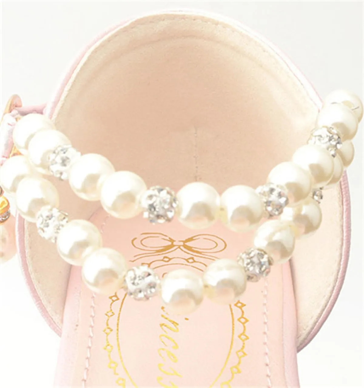 Girls Dress Shoes Mary Jane Flower Girl Low Heels Princess Shoes for Wedding Party 5531
