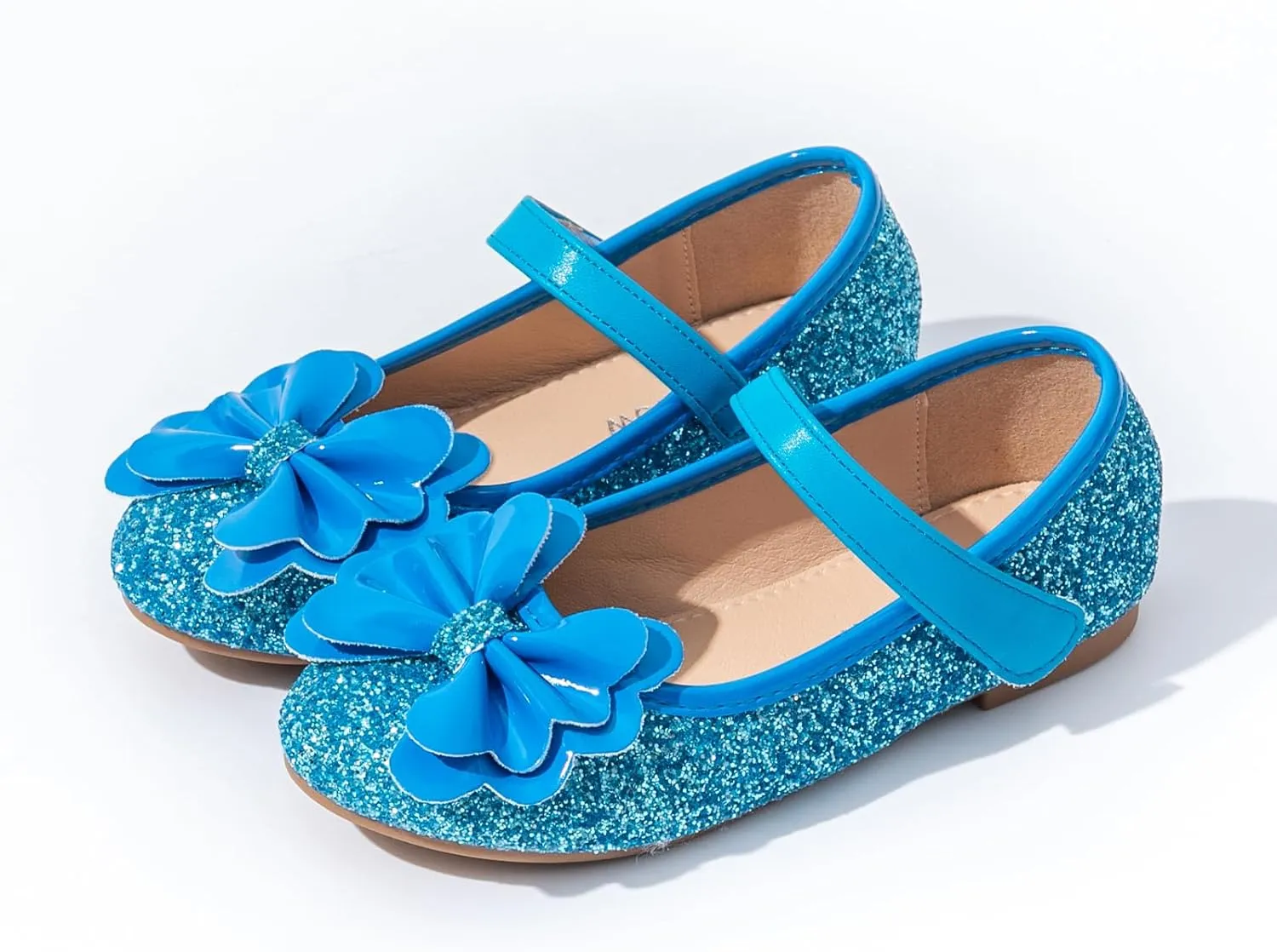 Girls Dress Shoes Mary Jane Wedding Party Shoes Glitter Bridesmaids Princess Flat