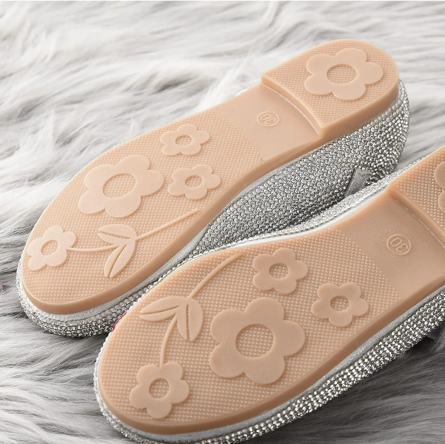 Girls Glitter Bridesmaids Shoes Party Wedding Princess Dress Flat
