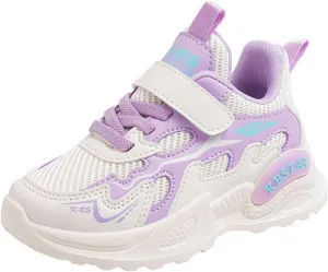 Girls Glitter Sneakers Lightweight Kids Tennis Shoes with Hook and Loop for Toddler/Little Kid/Big Kid