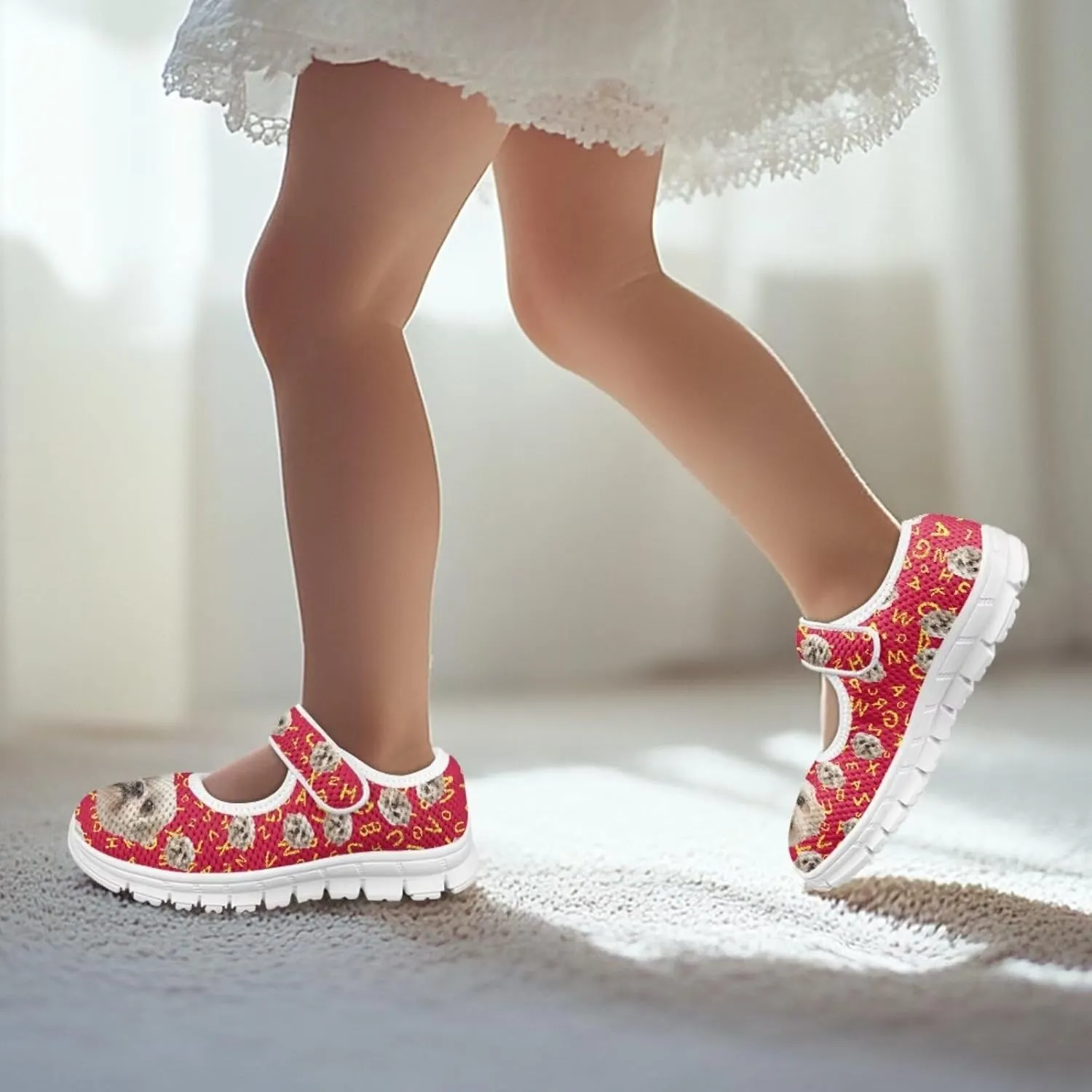 Girls Mary Jane Shoes Breathable Comfort Casual Sneaker School Wedding Party Shoes Ballet Flat