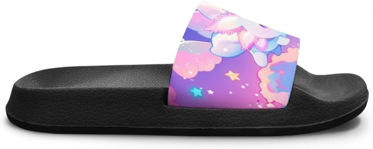 Girls Slide Sandals Summer Shoes for Kids Open Toe Beach Slides Lightweight Non Slip Shower Slippers