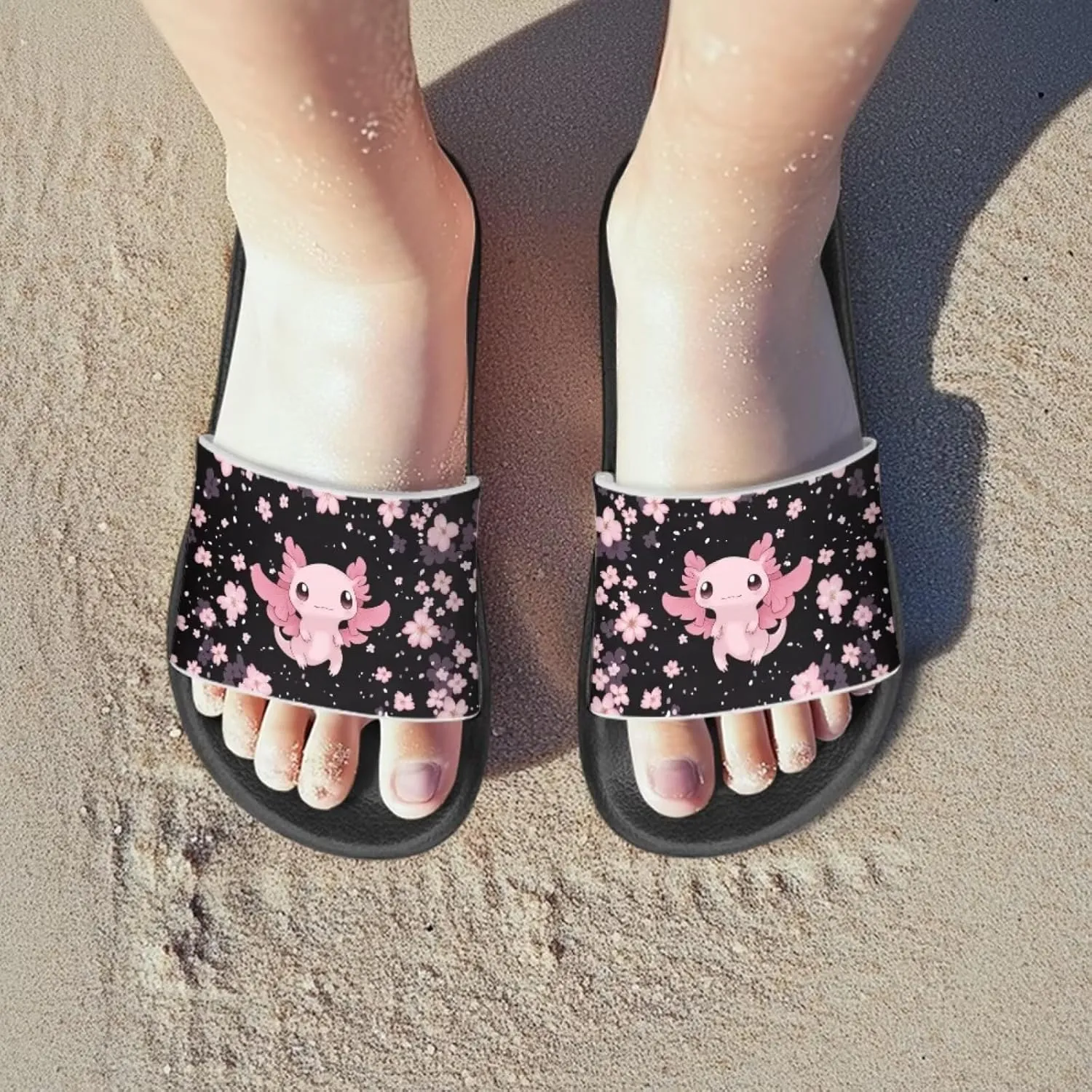 Girls Slip-On Sandals Funny Slide Sandals for Kids Lightweight Design