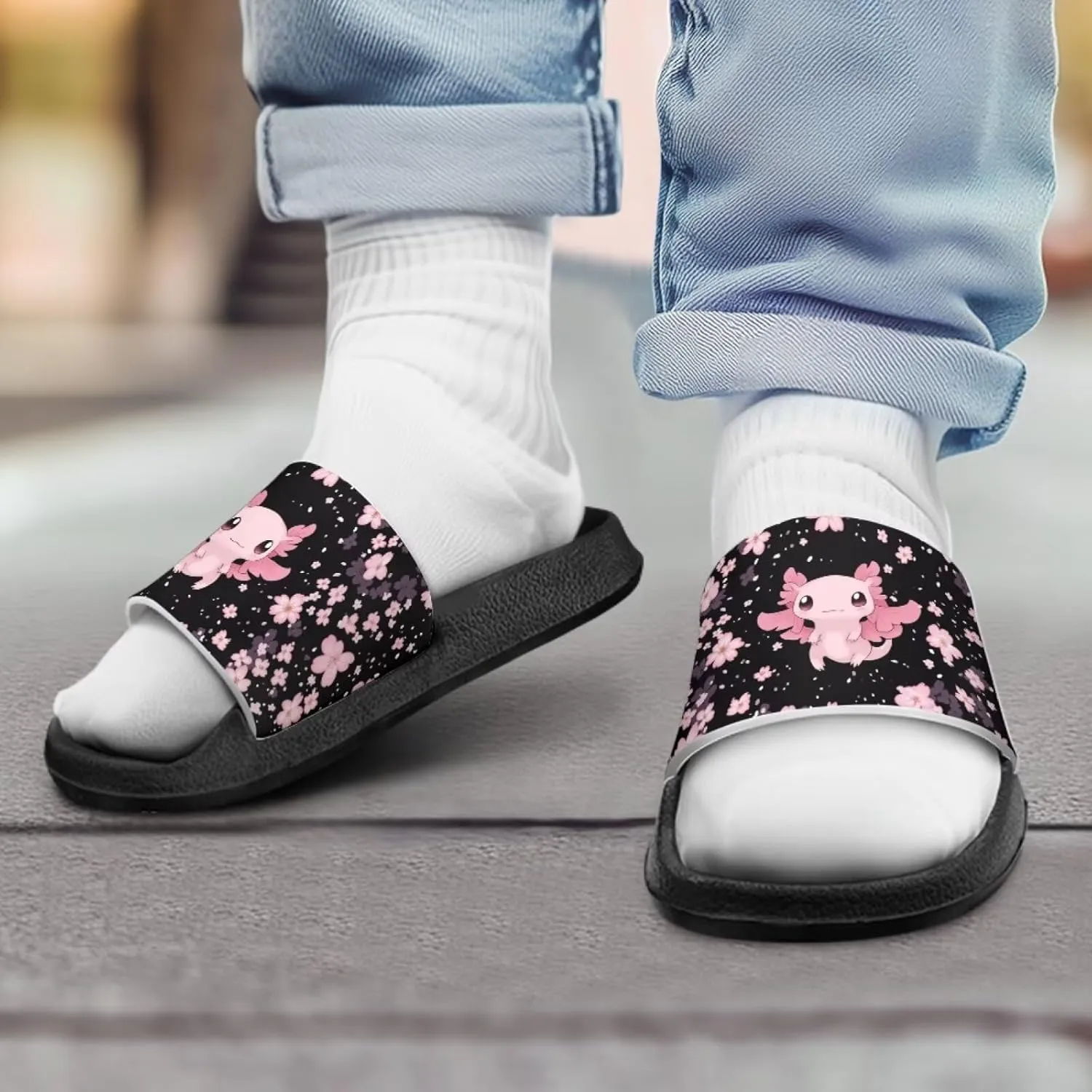 Girls Slip-On Sandals Funny Slide Sandals for Kids Lightweight Design