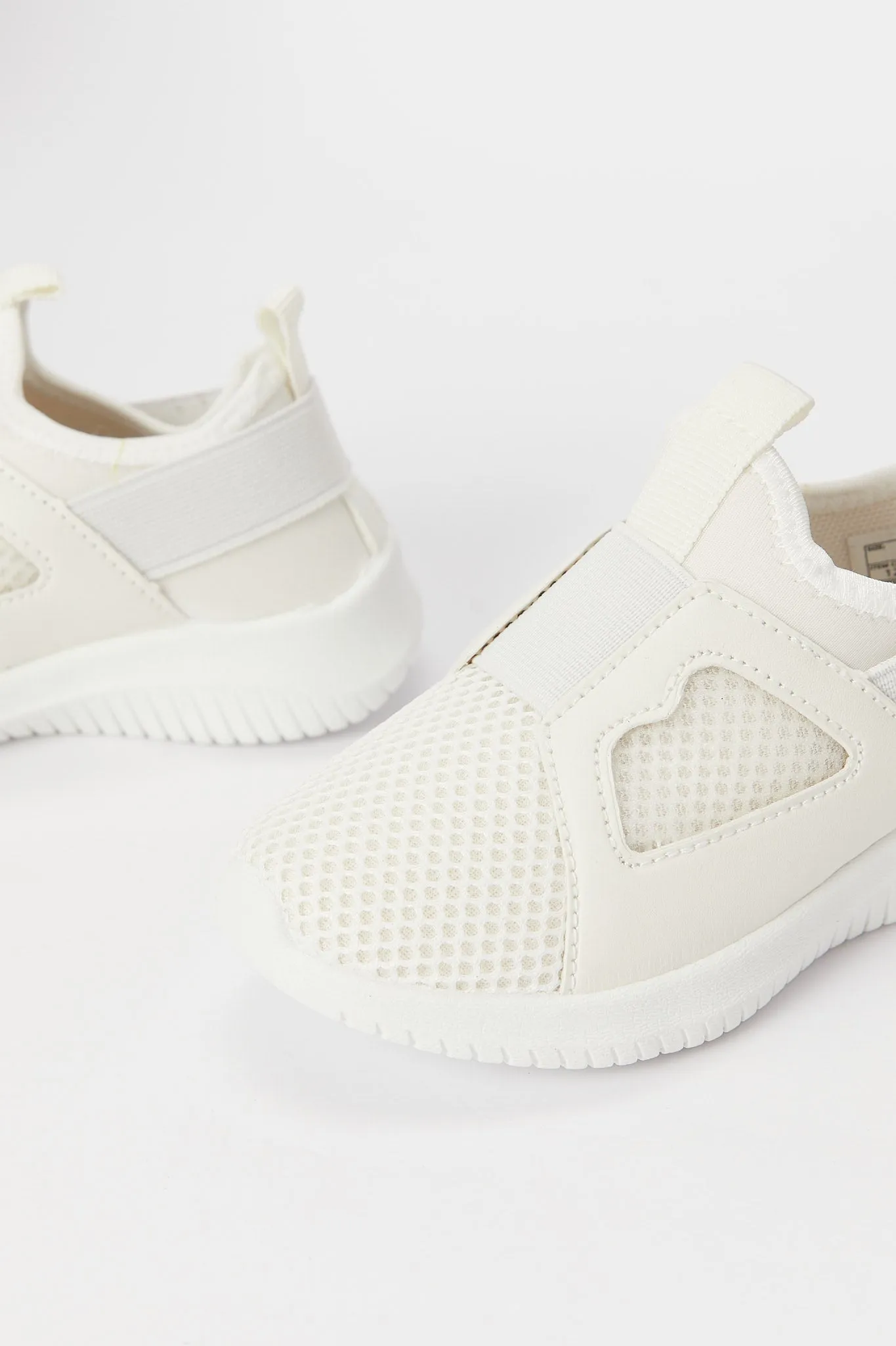 Girls White Slip-On Trainer