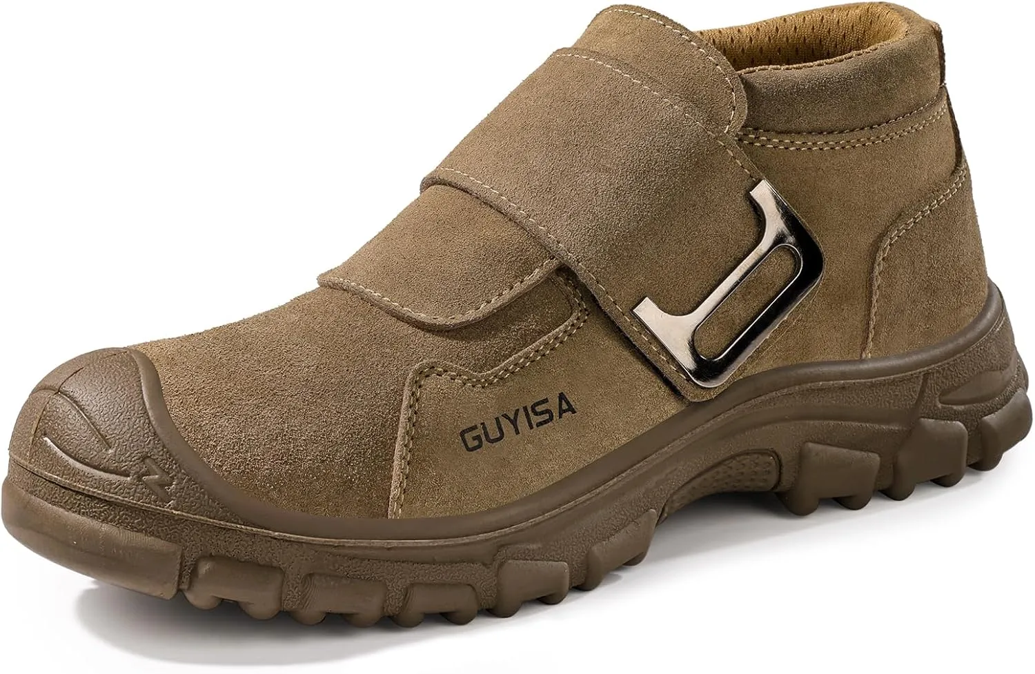 GLANOUDUN Welding Work Boots for Men Slip on Steel Toe Shoes for Men Indestructible Steel Toe Boots Welder Men's Working Shoes Fireproof Safety Footwear for Construction Men's Work & Safety Footwear