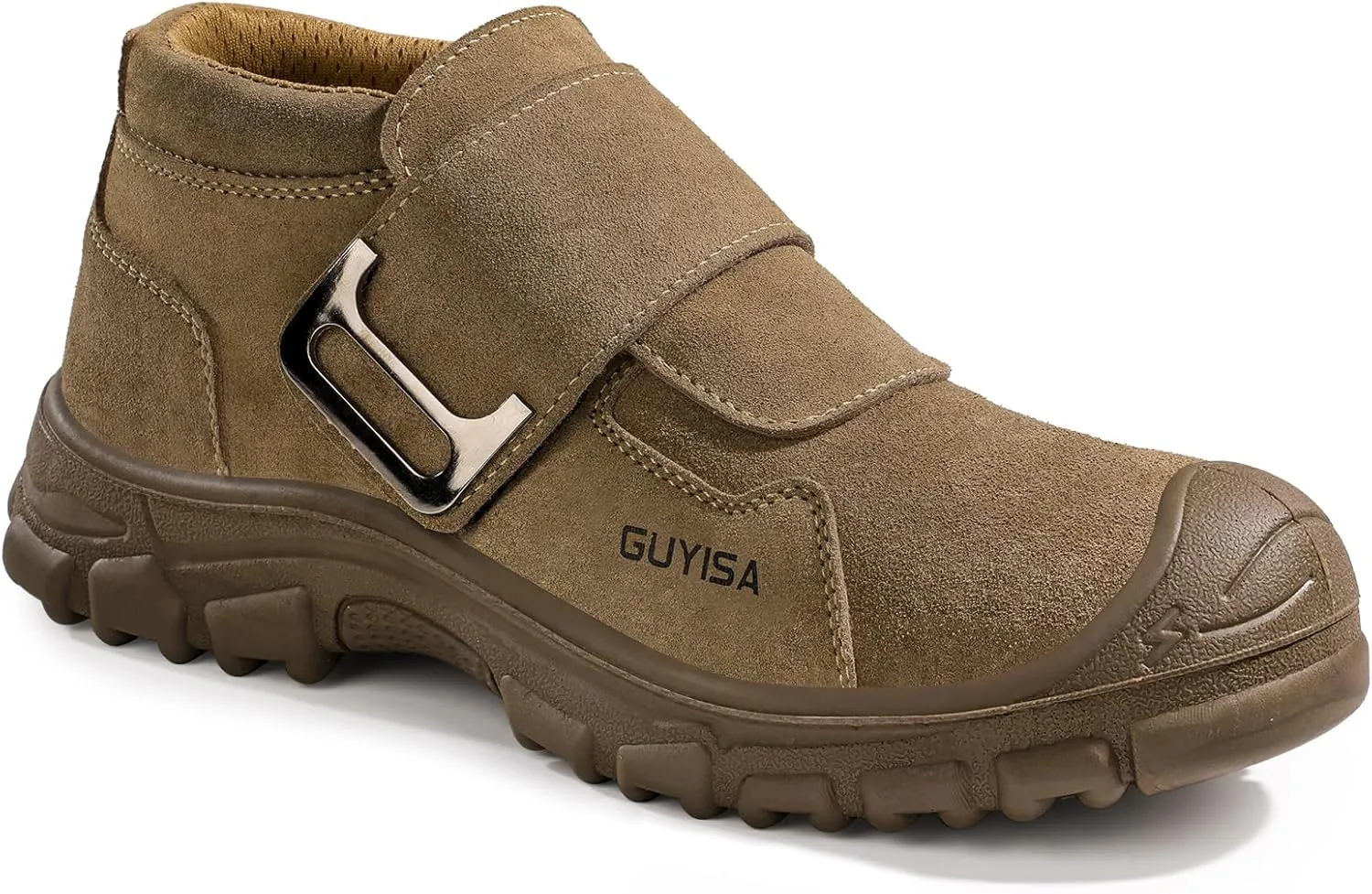 GLANOUDUN Welding Work Boots for Men Slip on Steel Toe Shoes for Men Indestructible Steel Toe Boots Welder Men's Working Shoes Fireproof Safety Footwear for Construction Men's Work & Safety Footwear