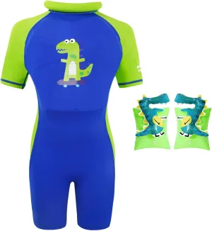 Gogokids Float Swimsuit for Boys Girls, Kids One Piece Swimwear Float Suit for Swimming Trainer