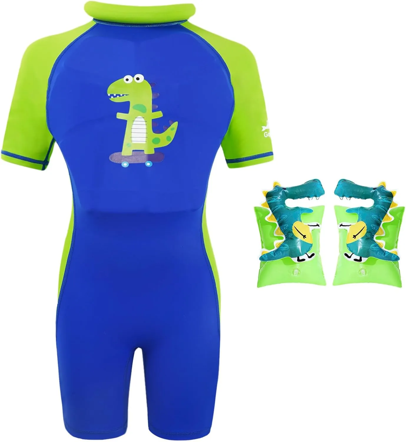 Gogokids Float Swimsuit for Boys Girls, Kids One Piece Swimwear Float Suit for Swimming Trainer