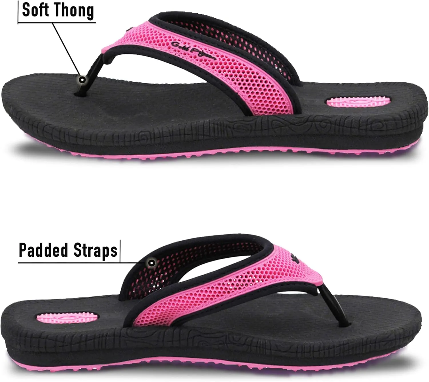 Gold Pigeon Shoes SIMPLUS Unisex Ultra-Cuhion Yoga Mat Flip-Flops with Heel Support