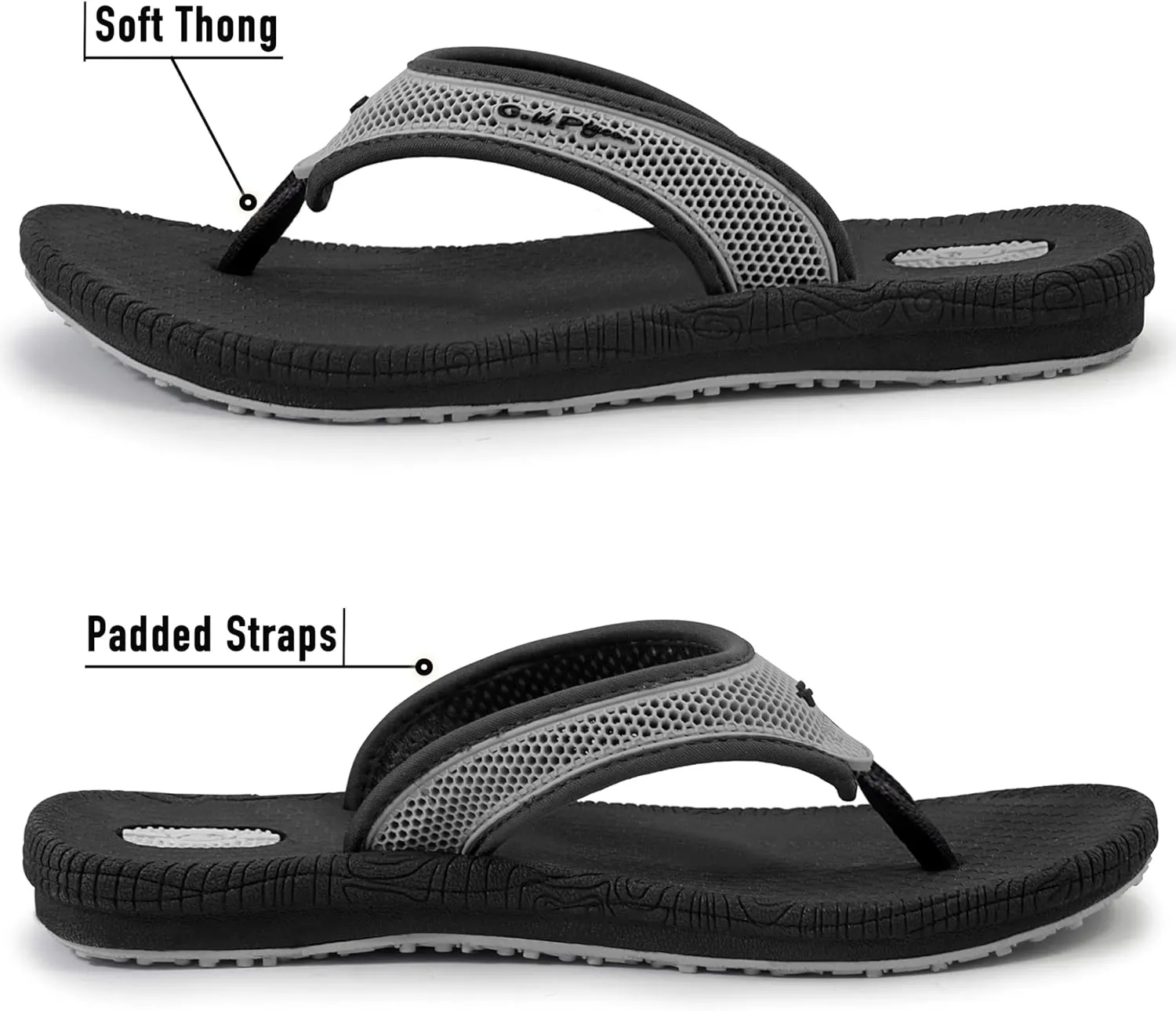Gold Pigeon Shoes SIMPLUS Unisex Ultra-Cuhion Yoga Mat Flip-Flops with Heel Support
