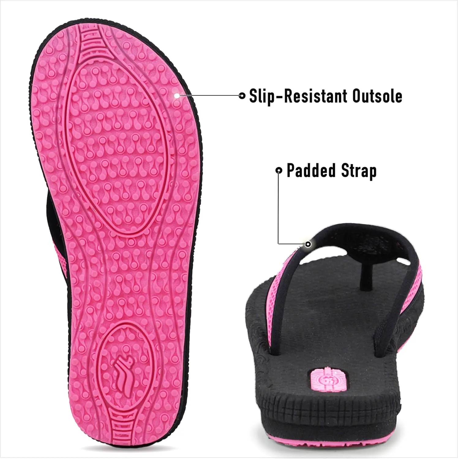 Gold Pigeon Shoes SIMPLUS Unisex Ultra-Cuhion Yoga Mat Flip-Flops with Heel Support
