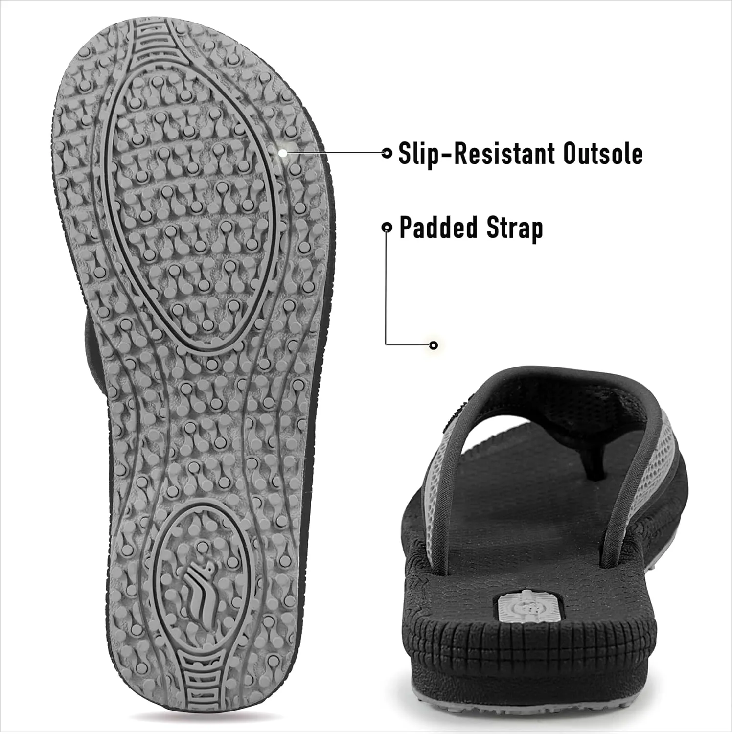 Gold Pigeon Shoes SIMPLUS Unisex Ultra-Cuhion Yoga Mat Flip-Flops with Heel Support
