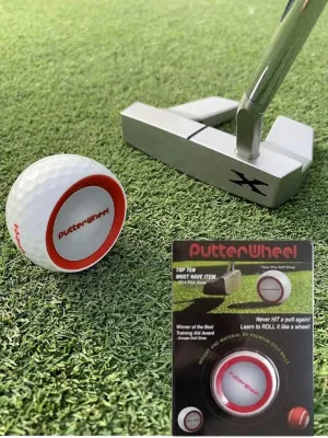 Golf Ball Putting Training Aid (1 Pack) – Golf Training System For Practice Green or Mat - Golf Putting Accuracy Trainer with Instant Feedback