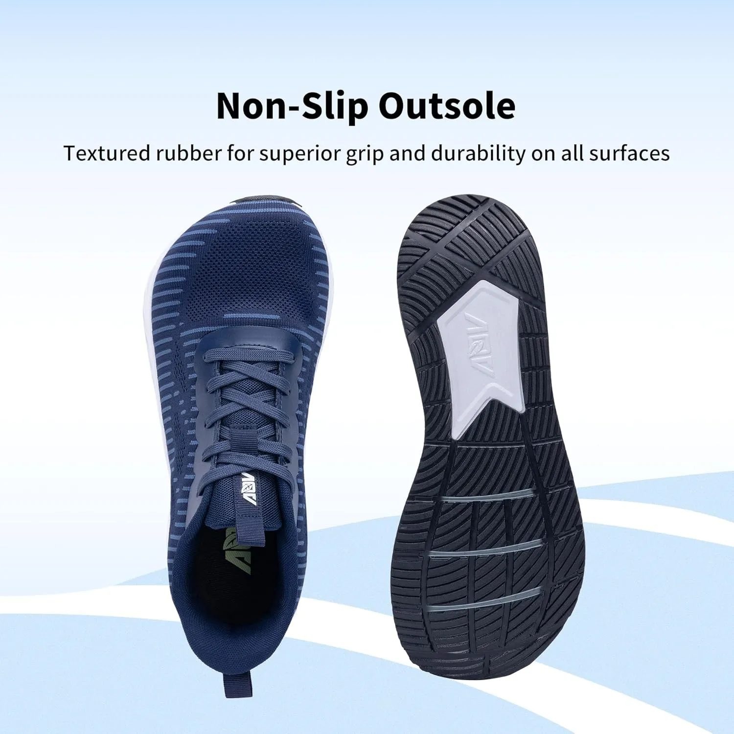 GOOBON Men's Wide Toe Box Walking Shoes with Arch Support Orthotic Tennis Sneakers for Plantar Fasciitis Bunions Flat Feet