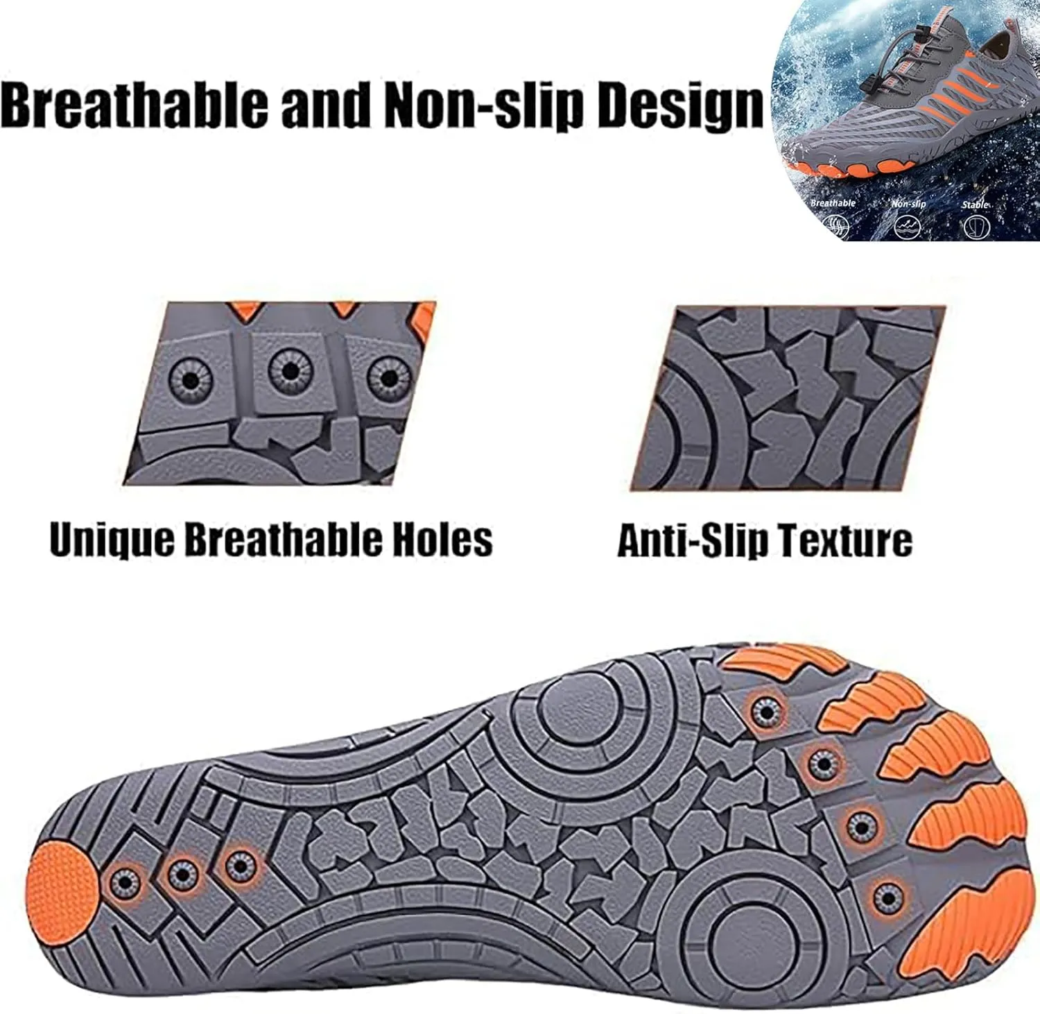Grounded Footwear for Women Men Neuropathy, 2024 Comfortable Lightweight Non-Slip Barefoot Shoes, Grounding Shoe