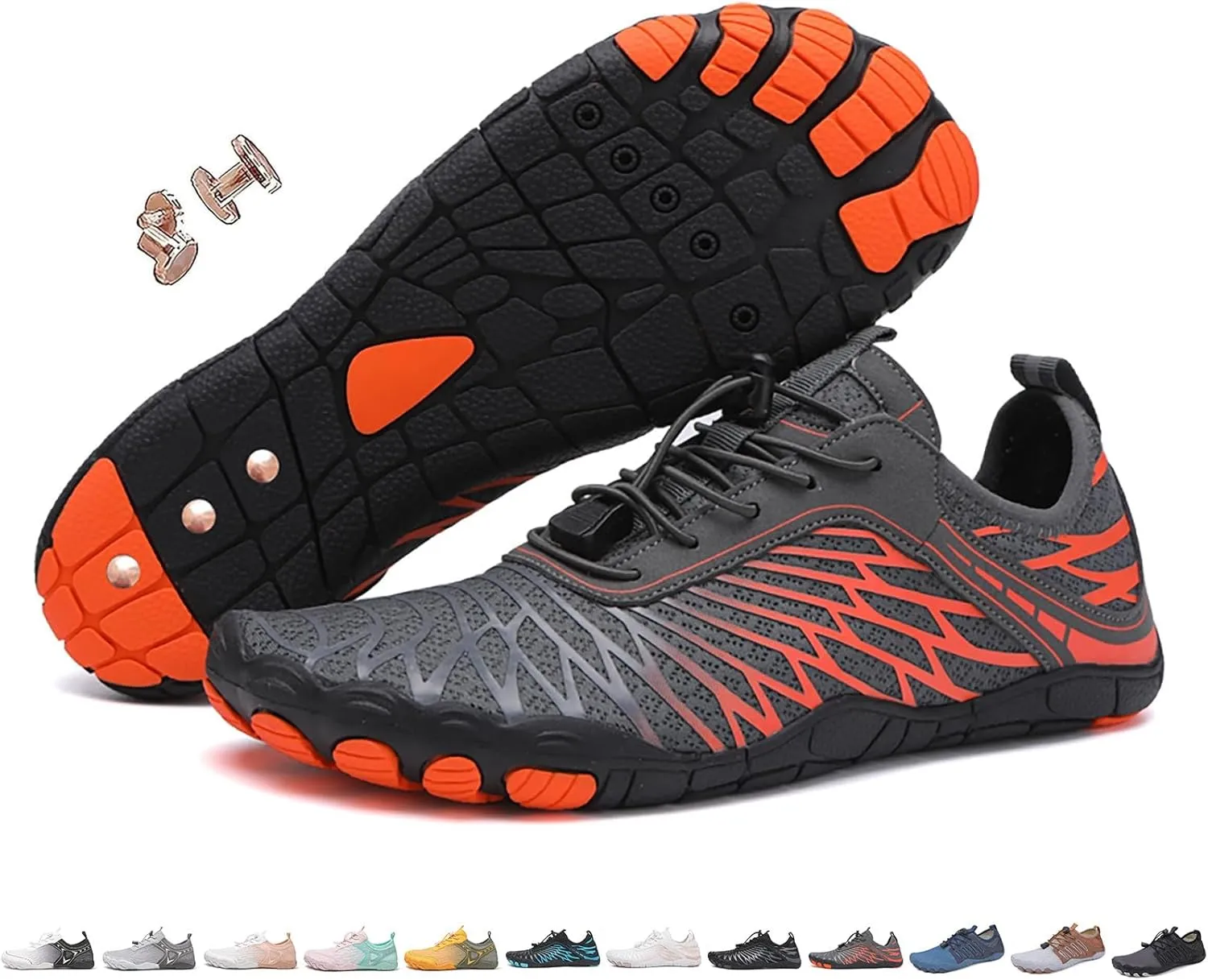Grounding Shoes with Copper, Copper Grounding, Grounded Barefoot Footwear Hike Shoes for Women Men, Wide Toe Soft Comfortable