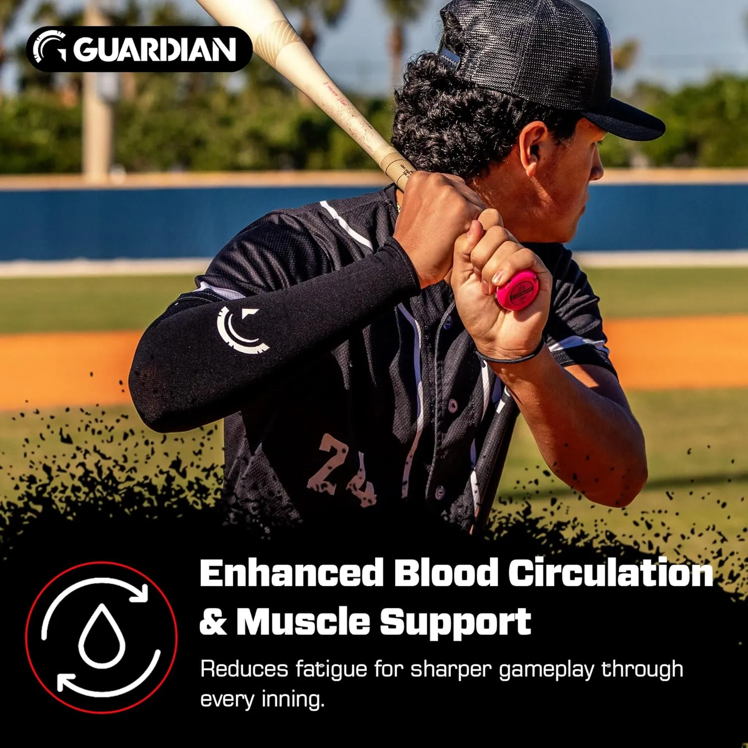 Guardian Baseball Pro-Grade Compression Arm Sleeve- Adult & Youth Baseball Arm Sleeve for Compression Benefits and Protection