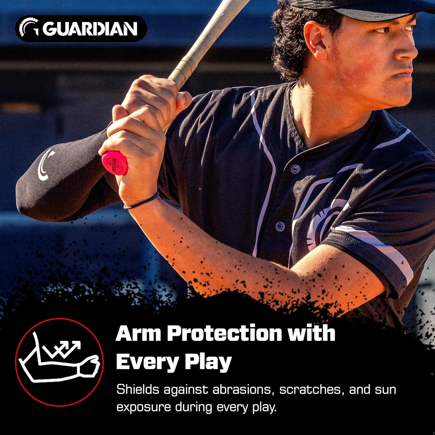 Guardian Baseball Pro-Grade Compression Arm Sleeve- Adult & Youth Baseball Arm Sleeve for Compression Benefits and Protection
