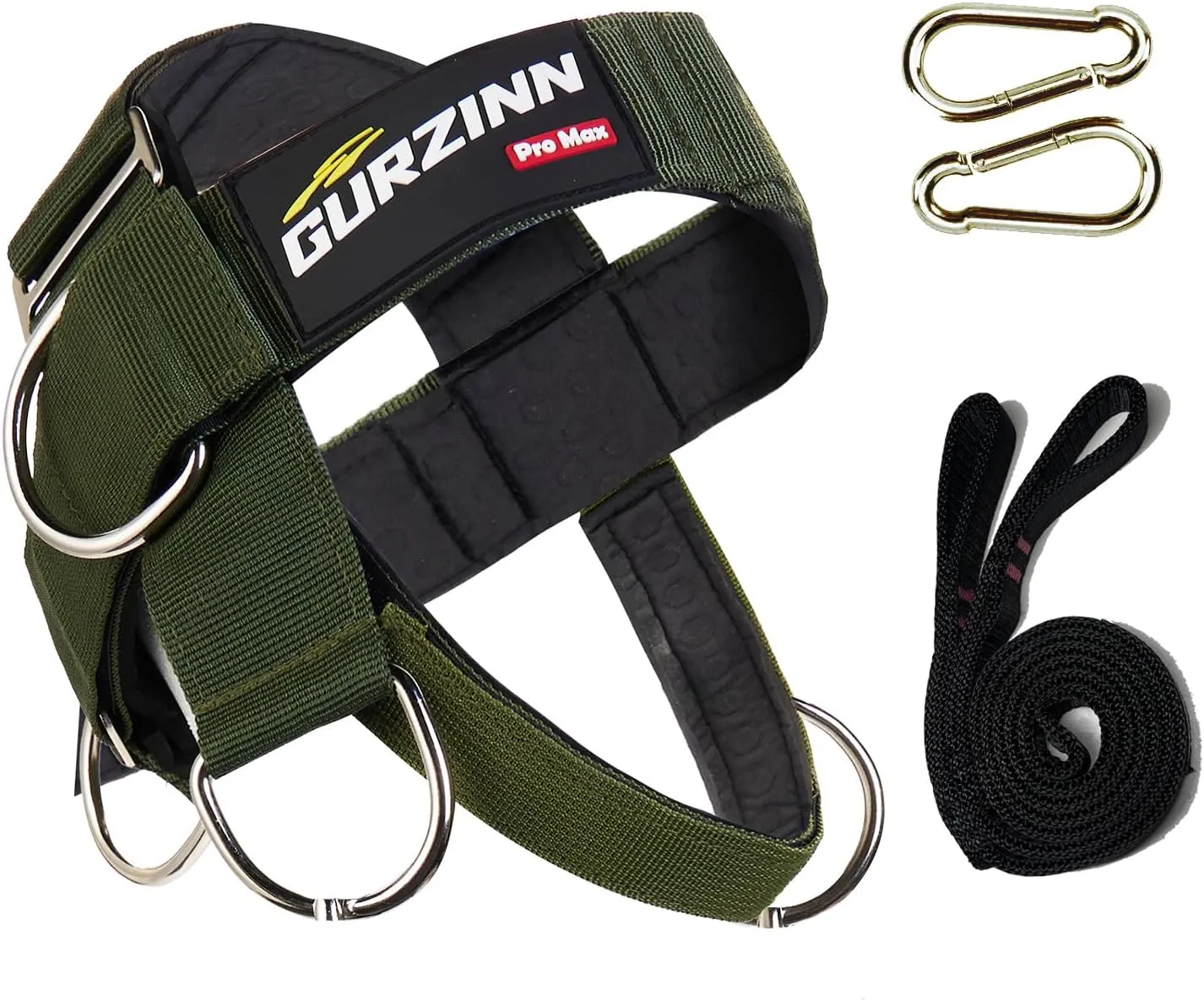 【GurZinn】Neck Trainer | Adjustable 40" Rope & Neoprene Padding | Strength Building for Gym/Home