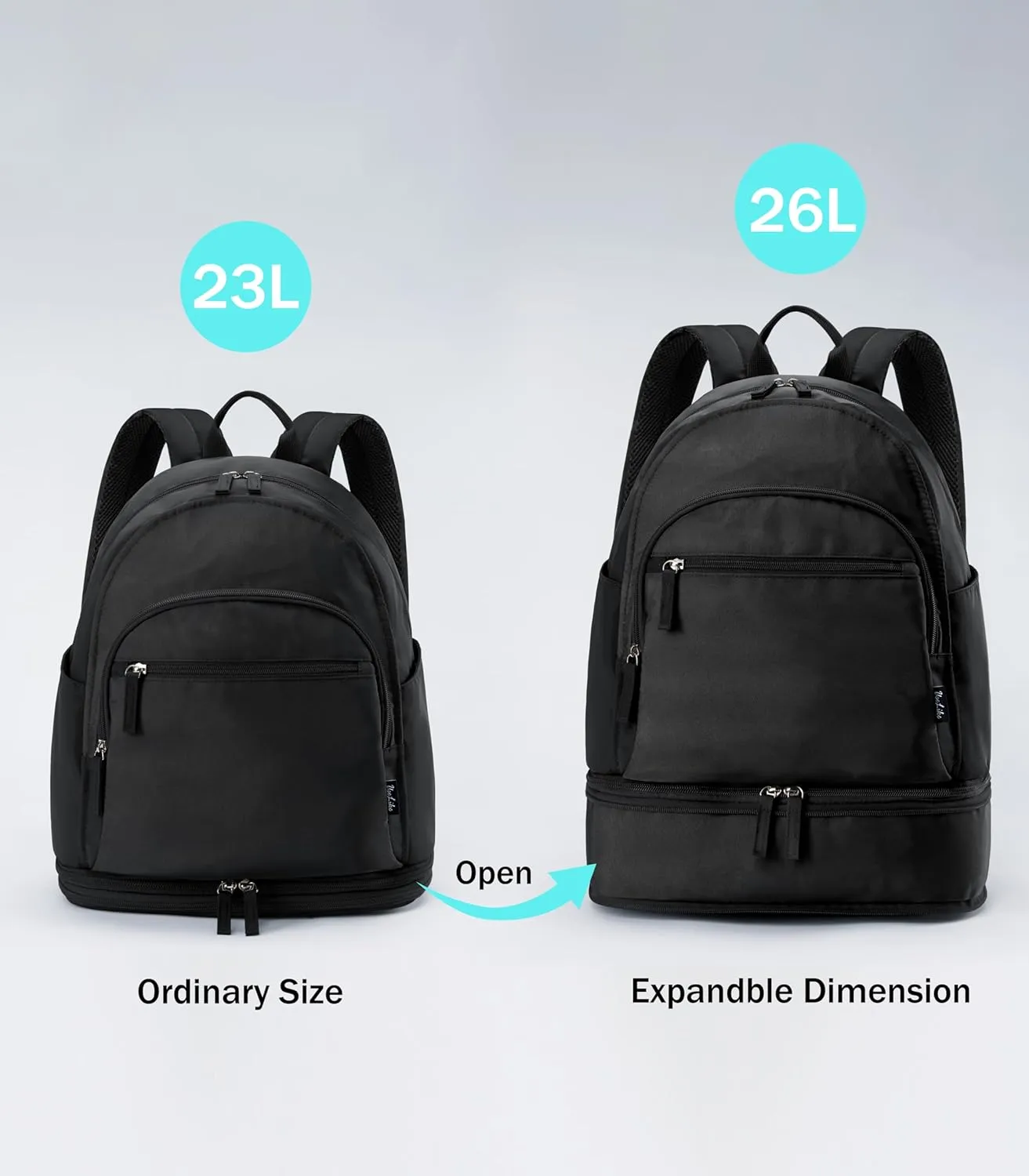 Gym Backpack for Women Small Gym bag with Expandable Shoe Compartment Waterproof Travel Backpack 26L