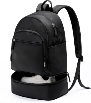 Gym Backpack for Women Small Gym bag with Expandable Shoe Compartment Waterproof Travel Backpack 26L